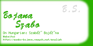 bojana szabo business card